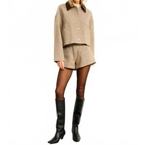 NEW LINE AND DOT ingrid long sleeve jacket in beige